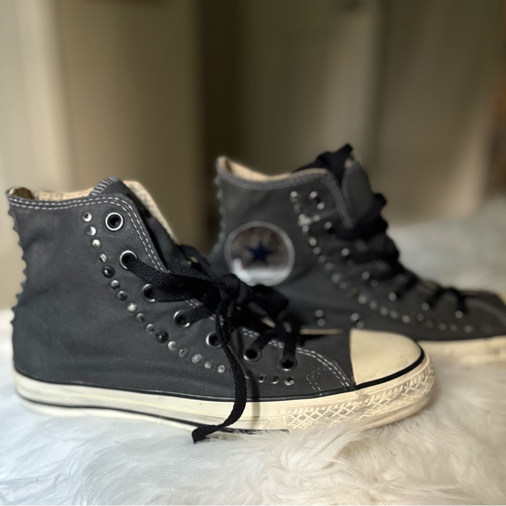 CONVERSE X JOHN VARVATOS Gray Canvas Hi Tops, M6/W8, NEW